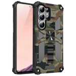 Camouflage Military Armor Case with Kickstand for Samsung Galaxy S26 Series