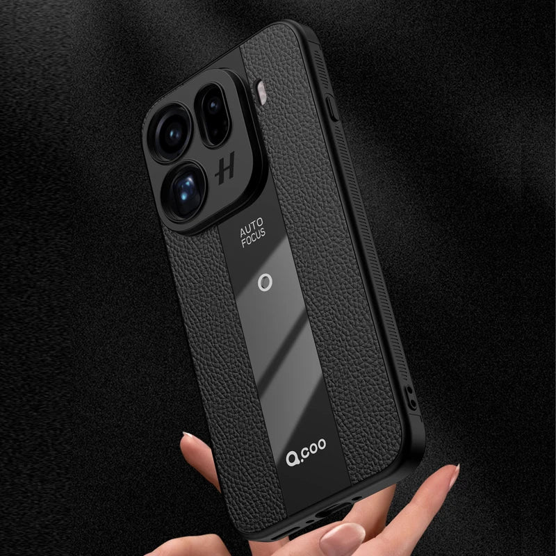 Luxury Litchi Leather Magnetic Case for OPPO Find X9 / X9 Pro
