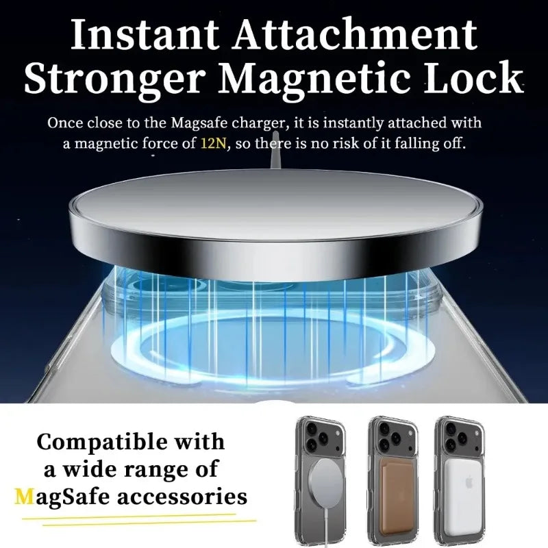 Shockproof Clear MagSafe Case for iPhone 17 Series