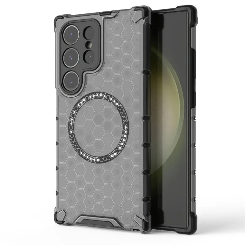 Honeycomb Pattern Magnetic Case for Samsung Galaxy S25 Series