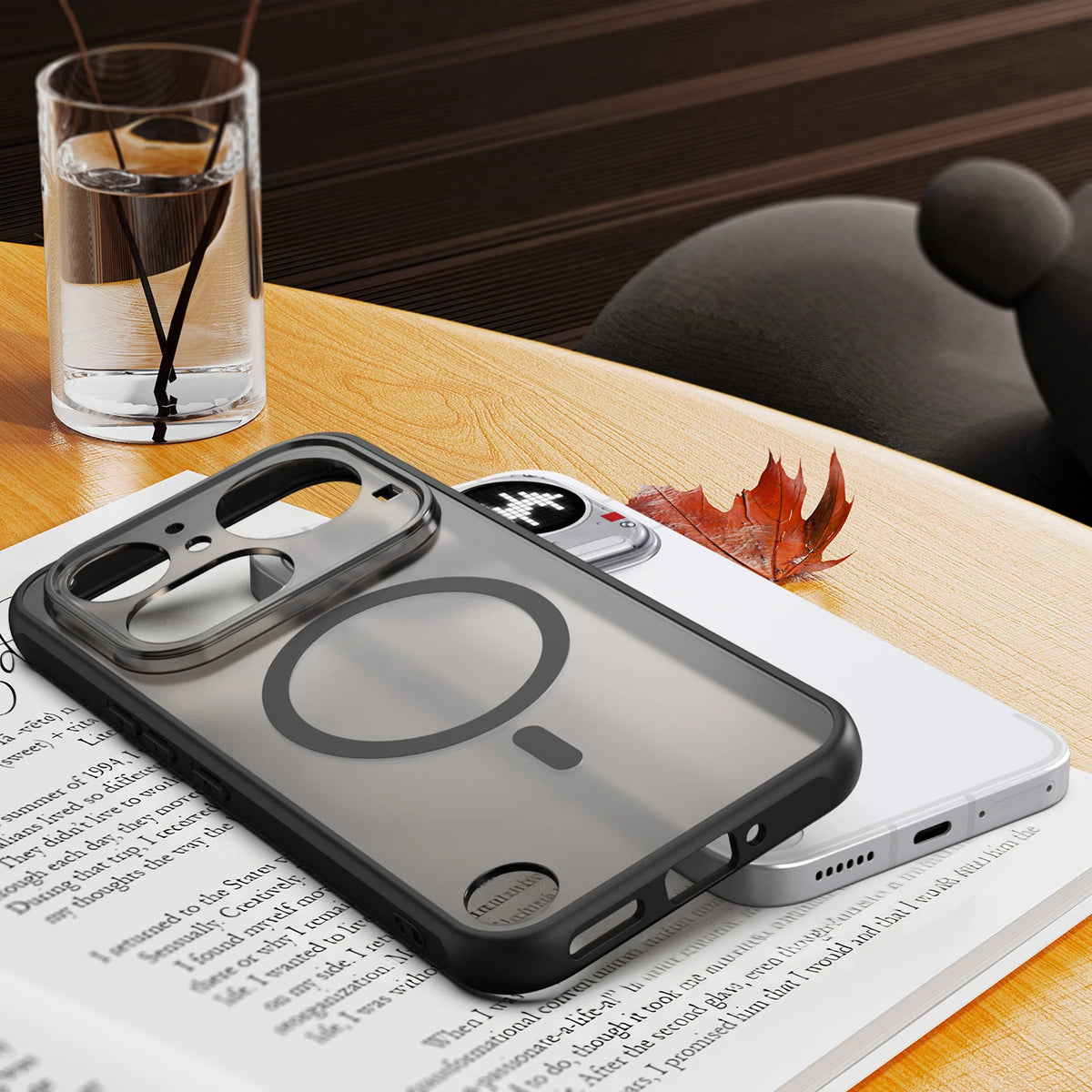 Matte Case with Magnetic Charging Alignment Ring for Nothing Phone (4a) Series