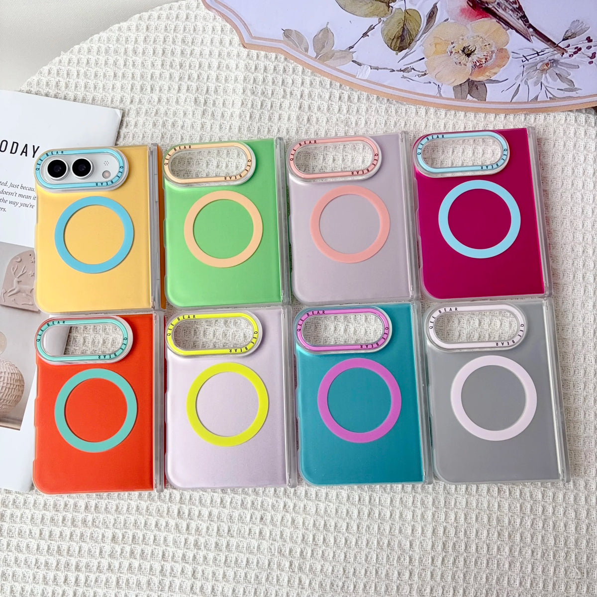 Slim Shockproof MagSafe Case with Color-Blocking Design for iPhone Duo