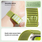 Elastic Nylon Velcro Watch Strap with Breathable Woven Design for Samsung Galaxy Watch 9