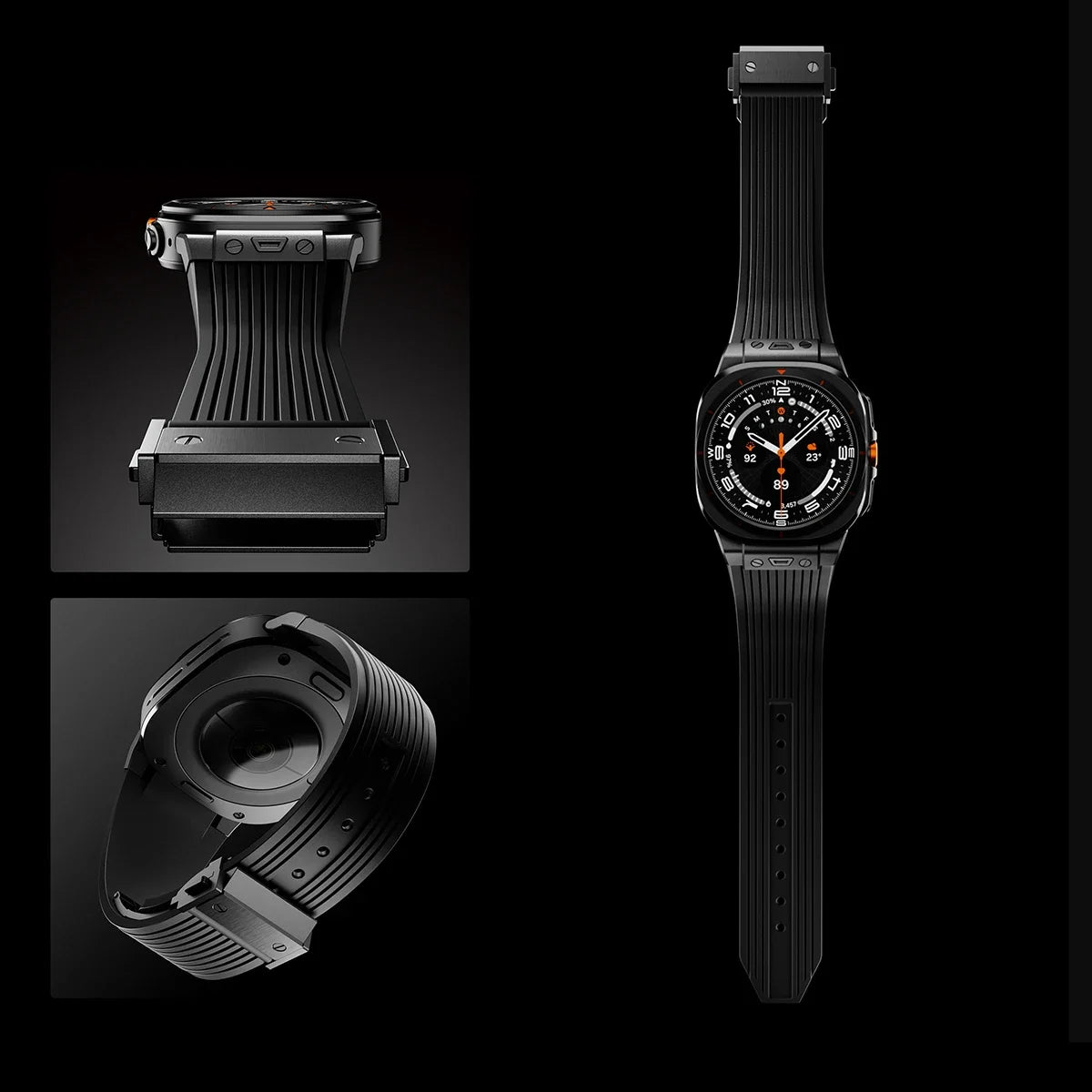 Hybrid Stainless Steel and Silicone Band for Samsung Galaxy Watch Ultra and Samsung Galaxy Watch Ultra (2025)