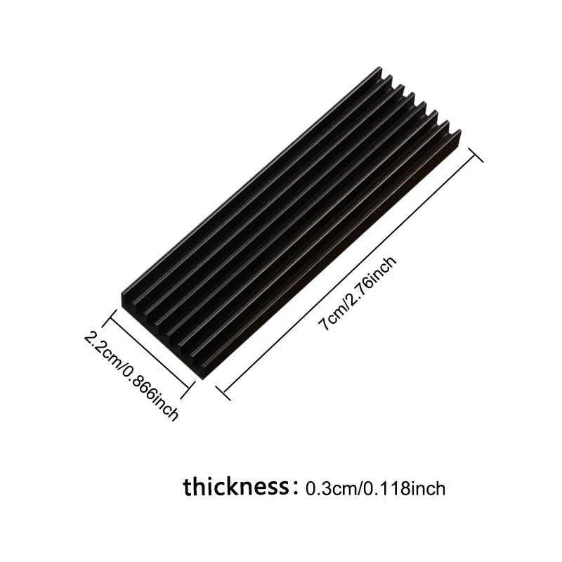 Aluminum M.2 SSD Cooler with Thermal Silicone Pad
