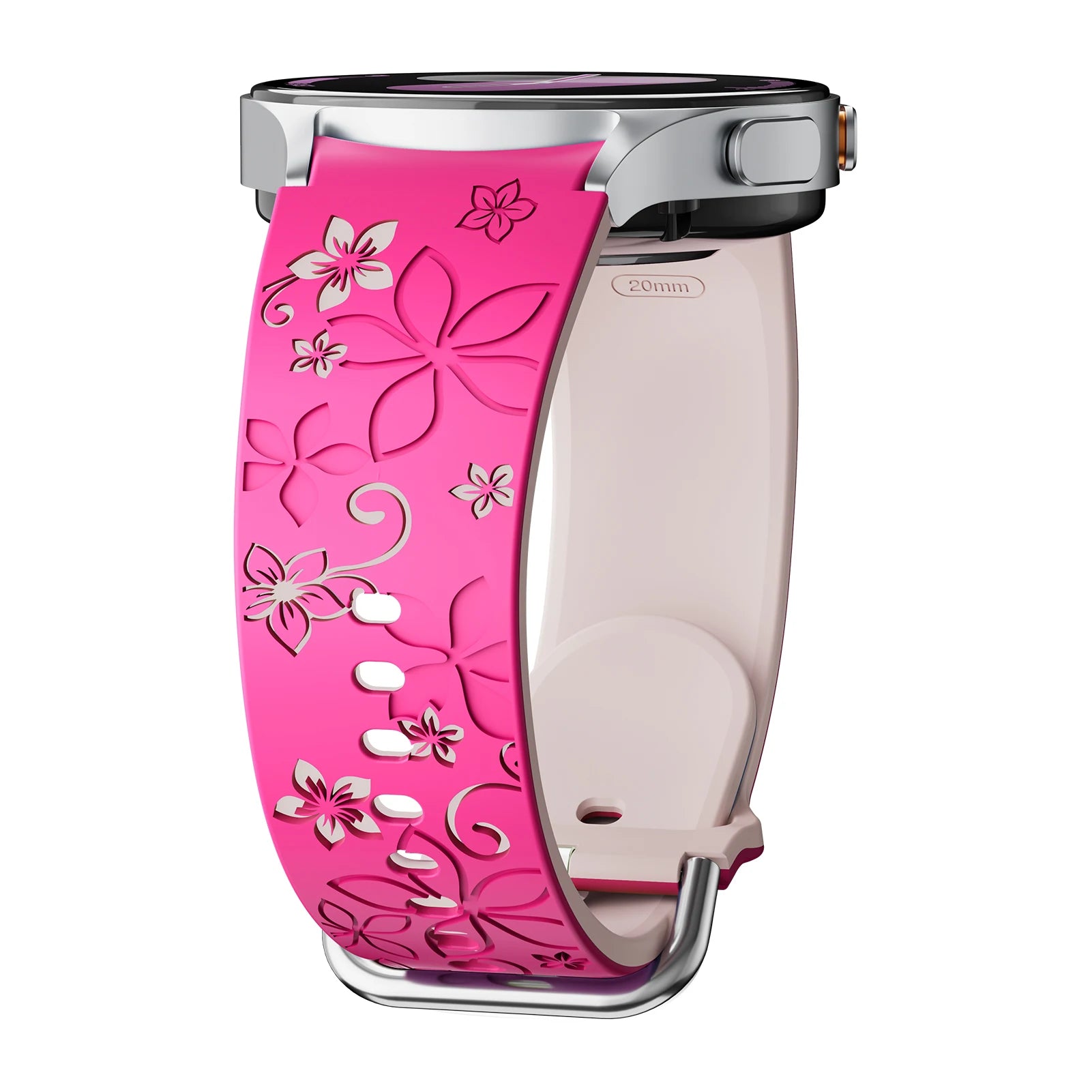 Engraved Silicone Sport Band for Samsung Galaxy Watch 6 & Galaxy Watch 6 Classic