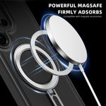 PU Leather & Silicone Magnetic Ring Stand Case for Samsung Galaxy S24 Series