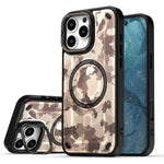 iPhone 15 Series Military Camouflage MagSafe Case with Metal Lens Stand