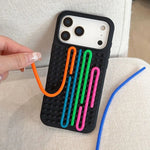 Cylindrical Labyrinth Silicone Phone Case for iPhone 17 Series