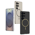 Ultra-Thin Magnetic Metallic Leather Case for Samsung Galaxy S25 Ultra