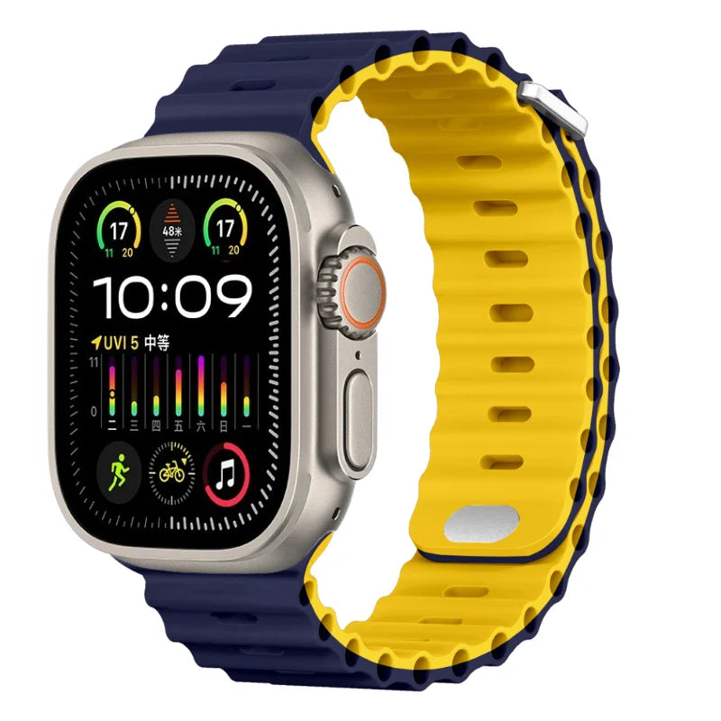 Soft-Touch Ocean Silicone Sport Band for Apple Watch