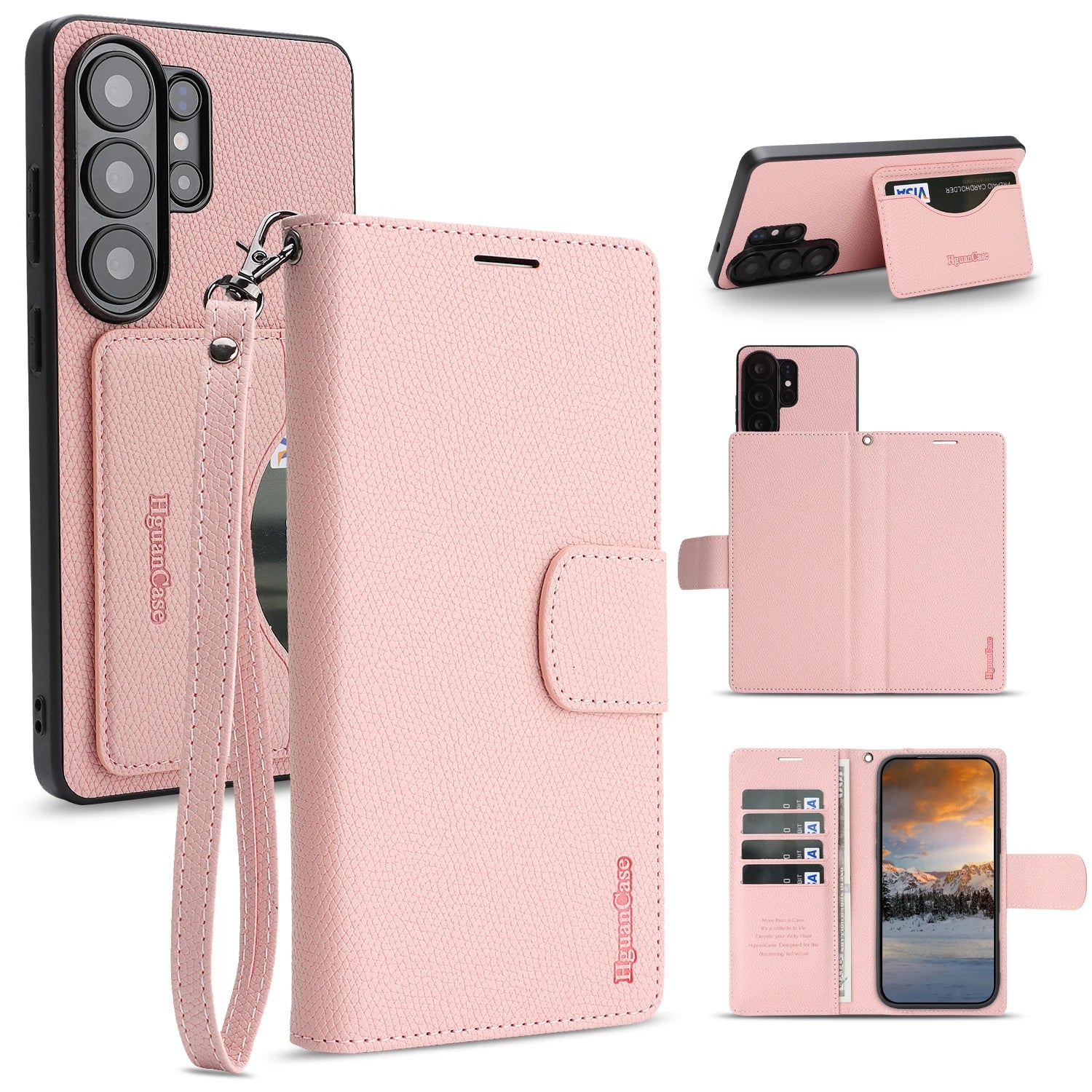 Luxury Fashion Flip Wallet Leather Case for Samsung Galaxy S26 Series
