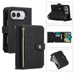 Leather Crossbody Wallet Case with 9 Card Slots for iPhone Duo
