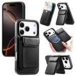 Shockproof Leather MagSafe Case with Detachable Card Holder for iPhone 17 Series