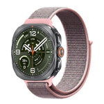 Breathable Nylon Weave Watchband with Hook-and-Loop Closure for Samsung Galaxy Watch Ultra 2