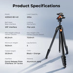 K&F Concept 73-Inch Compact Tripod for Camera