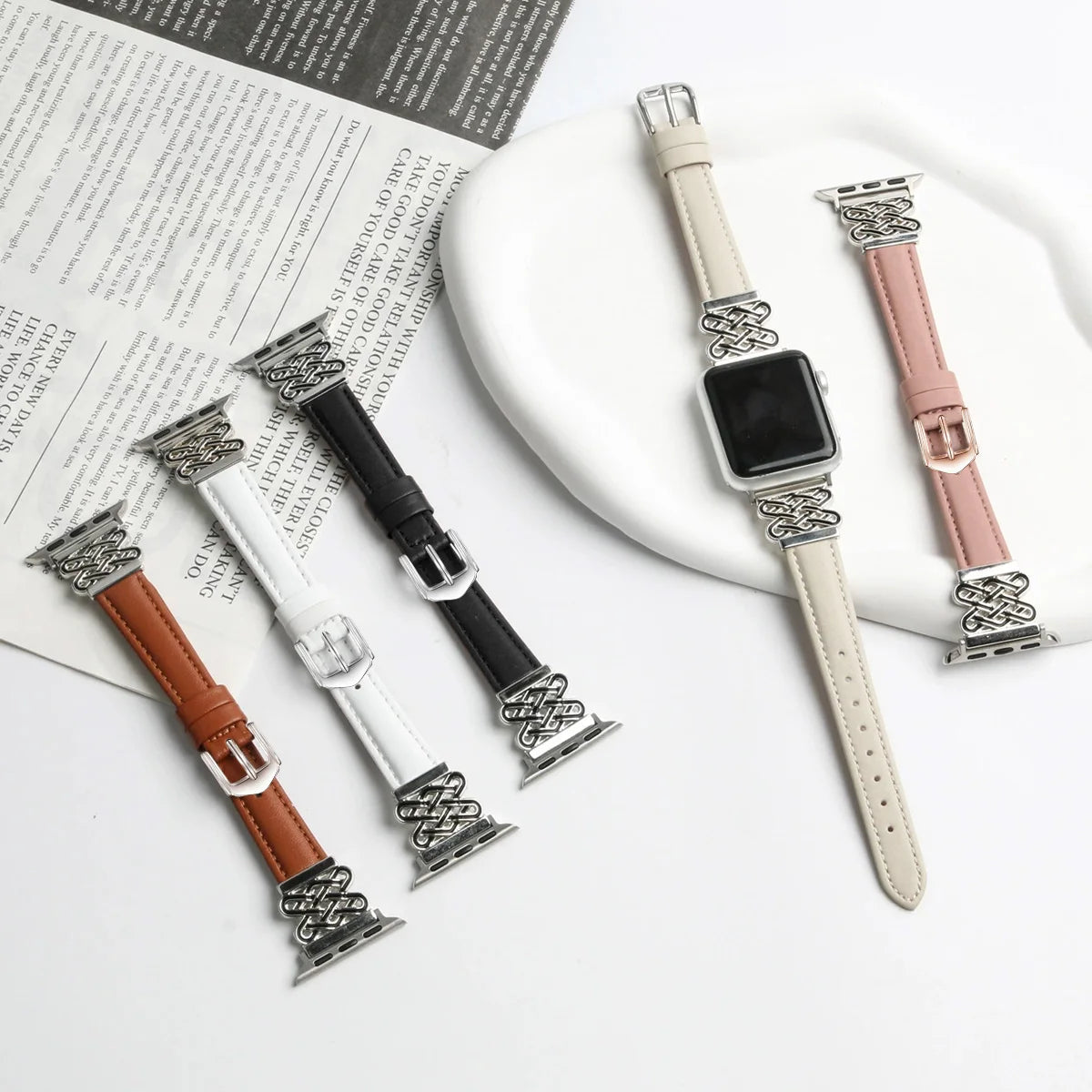 Stylish Leather Wristband for Apple Watch