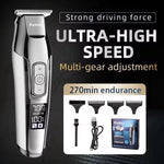 Kemei KM-5027 Rechargeable Hair Clipper with LCD Display