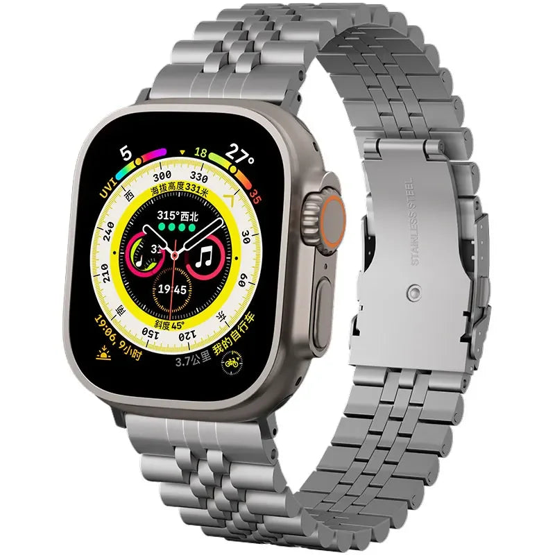 Stainless Steel Quick-Release Link Band for Apple Watch