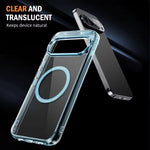 Google Pixel 10 Series Transparent Magnetic Case with Metal Buttons