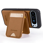 Google Pixel 9 Series PU Leather Magnetic Case with RFID Card Holder