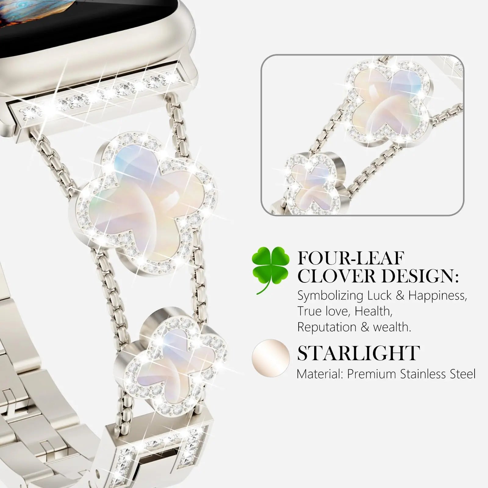 Stylish Diamond-Studded Band for Apple Watch Straps