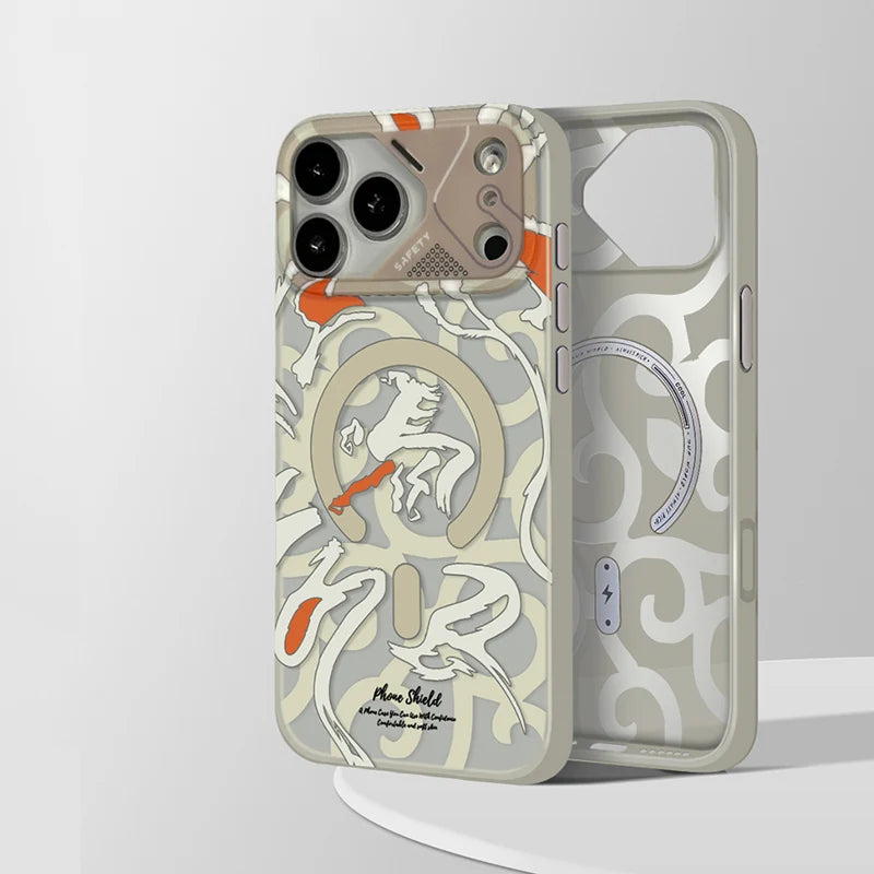 Geometric Graffiti MagSafe Armor Case for iPhone 17 Series