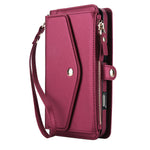 Detachable MagSafe Leather Crossbody Case with Zippered Flip Wallet & Card Slot for iPhone 17 Series