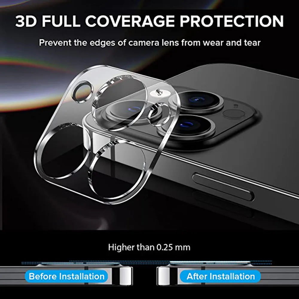 4-Pack Full Cover Camera Lens Protector for iPhone 16 Series