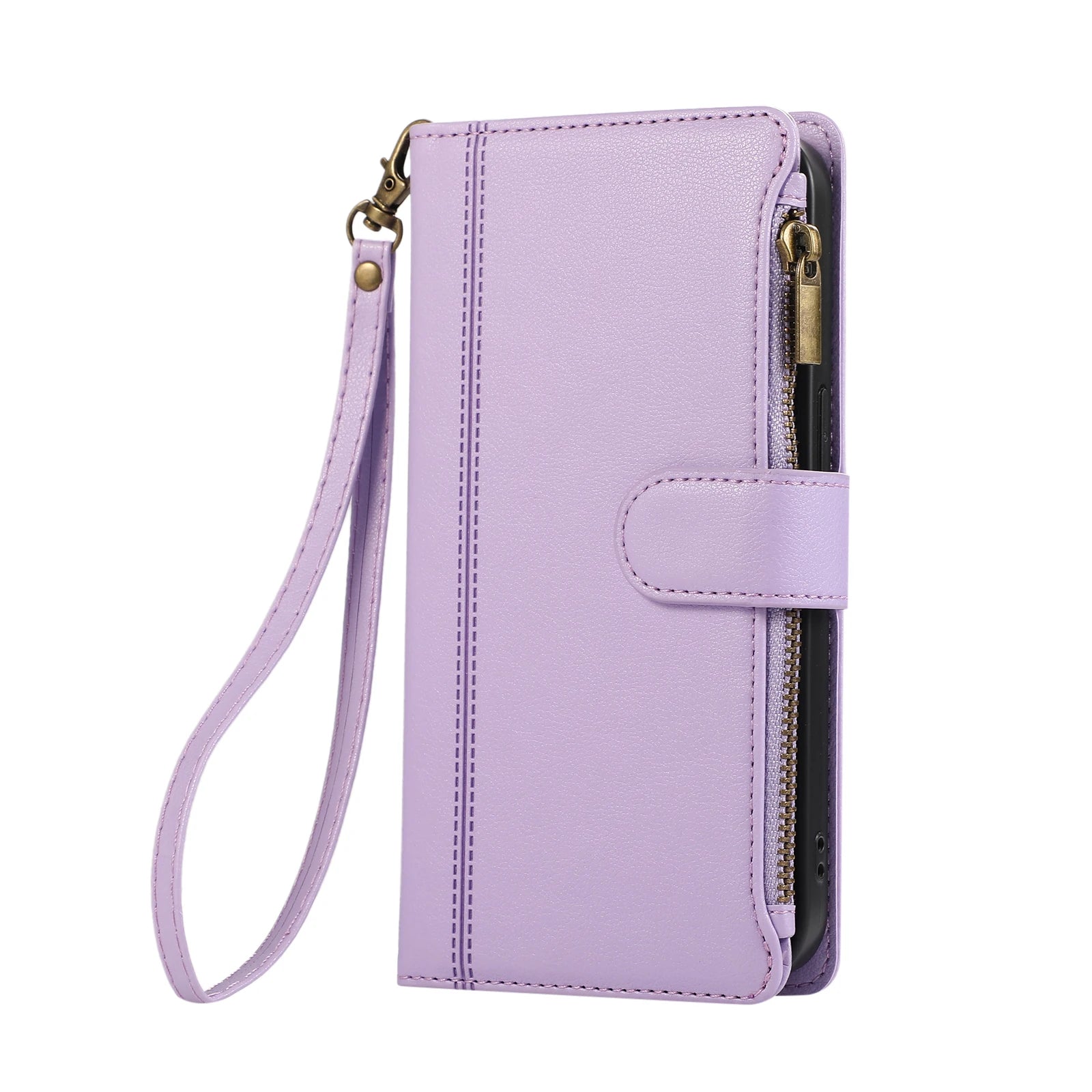 Crossbody Card Slot Wallet Leather Case with Lanyard Strap for iPhone 15 Series