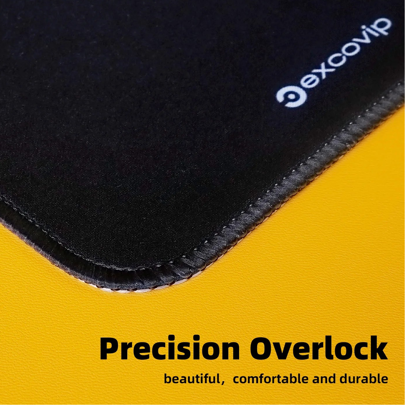 Compact Square Mouse Pad with Stitched Edge