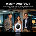 UGREEN 4K Webcam with 6-Level Touch Ring Light and Privacy Cover