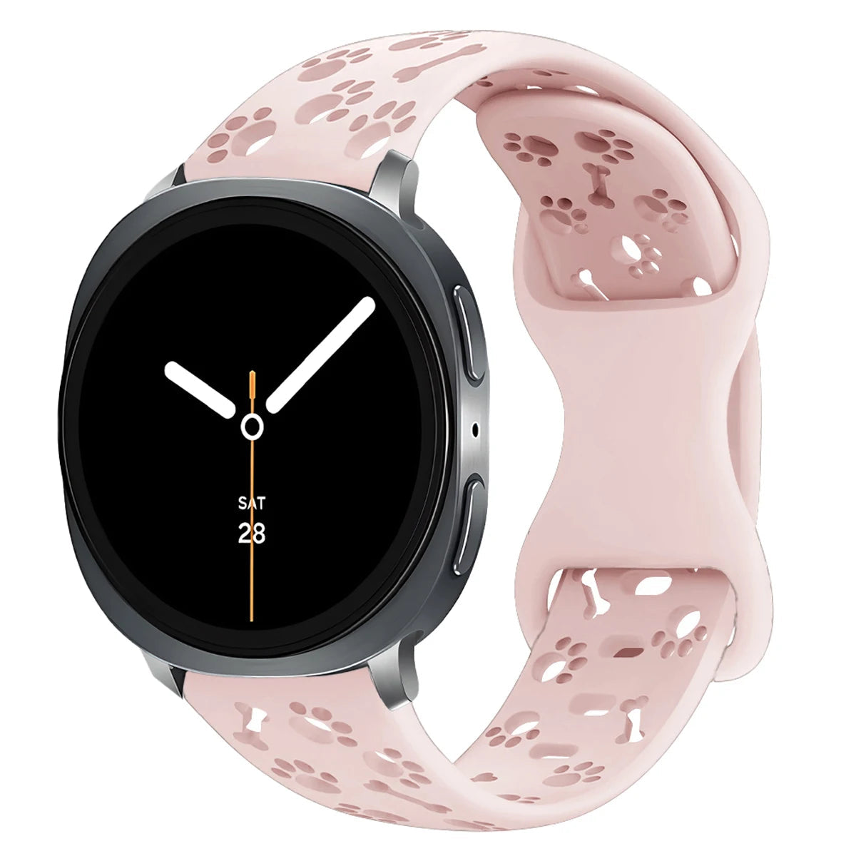 Paw Print Perforated Silicone Band for Samsung Galaxy Watch 8 and Watch 8 Classic