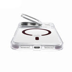 Transparent MagSafe Case with 360° Rotating Ring Stand for iPhone 18 Series