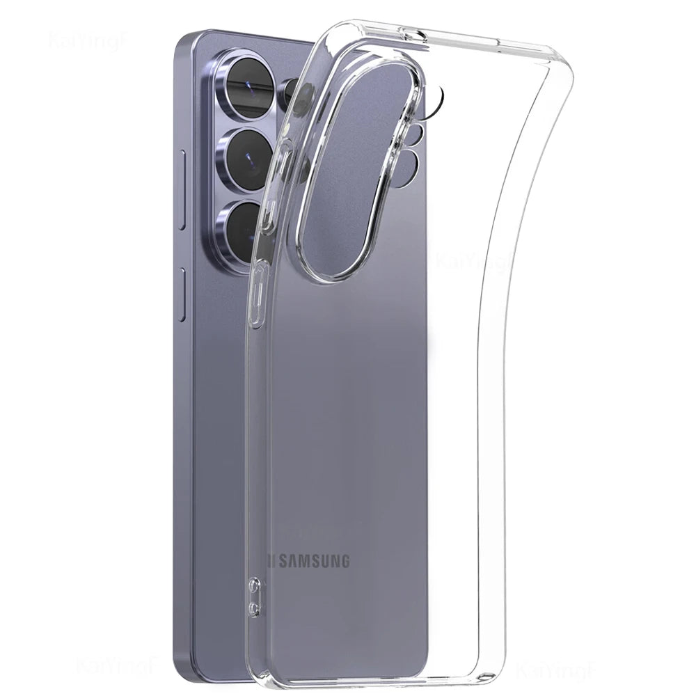 Transparent TPU Case with Padded Corners for Samsung Galaxy S25 Series
