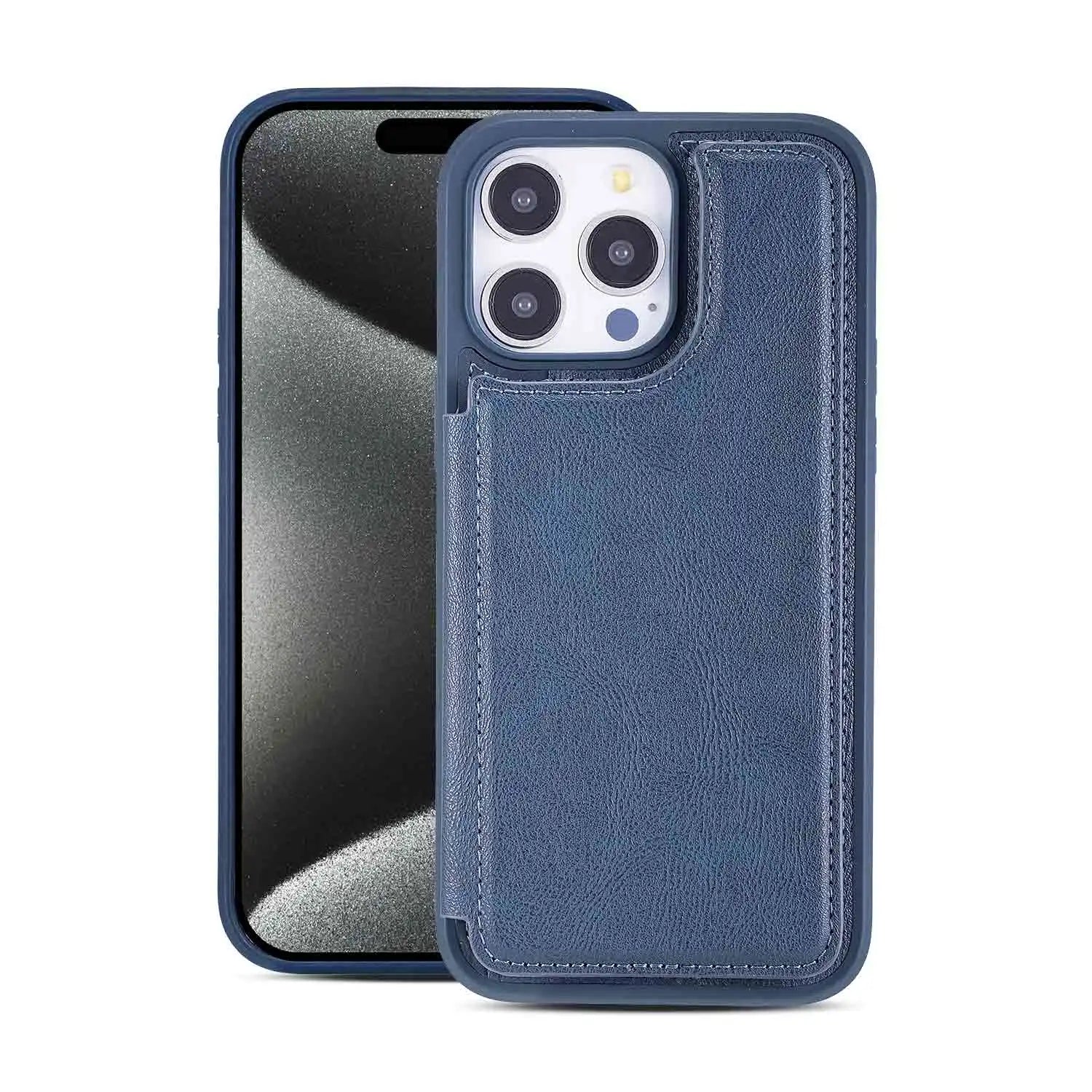Shockproof Slim Case with Card Slot & Stand for iPhone 16 Series
