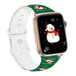 Christmas Printed Silicone Strap for Apple Watch