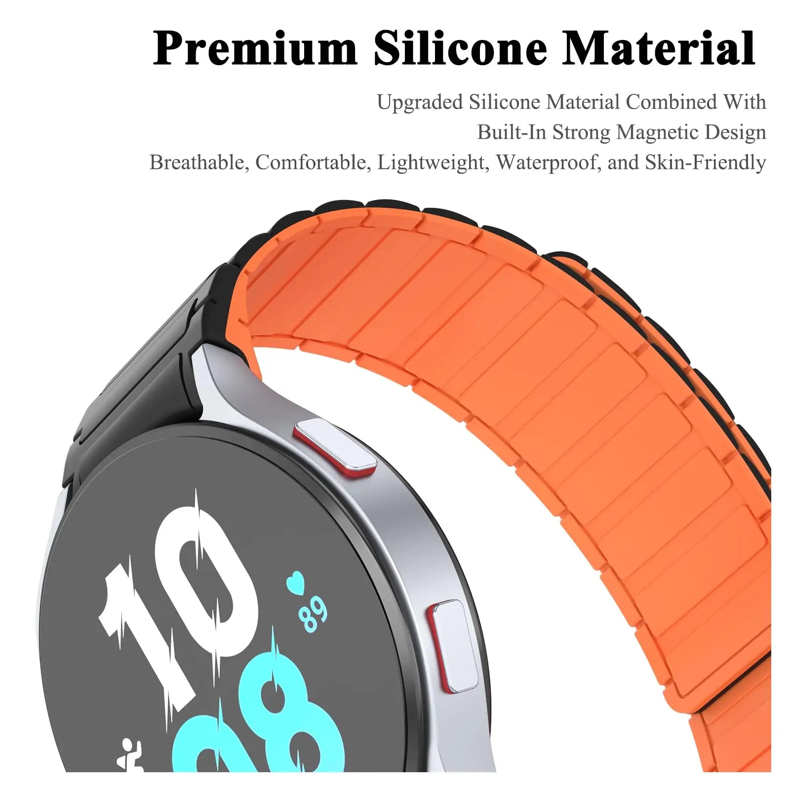 Magnetic Silicone Band for Samsung Galaxy Watch 6 and Galaxy Watch 6 Classic