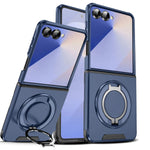 Samsung Galaxy Z Flip 7 Luxury Magnetic Charging Case with Ring Holder