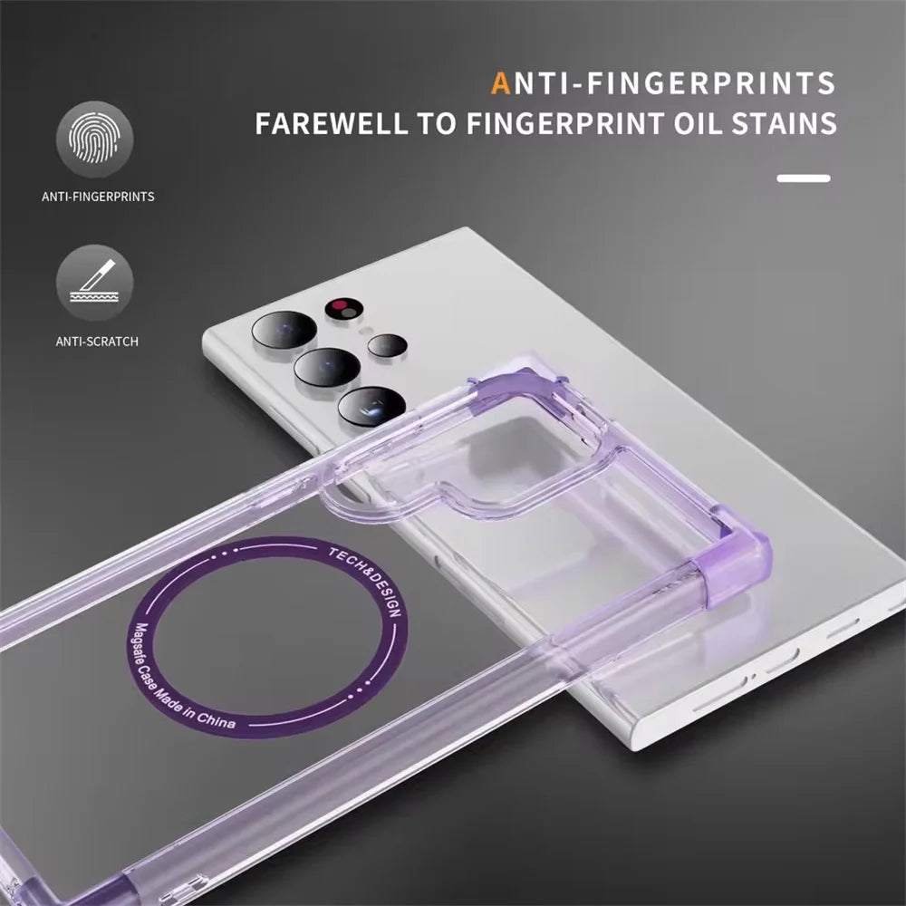 Frosted Clear Magnetic TPU Case for Samsung Galaxy S24 Series
