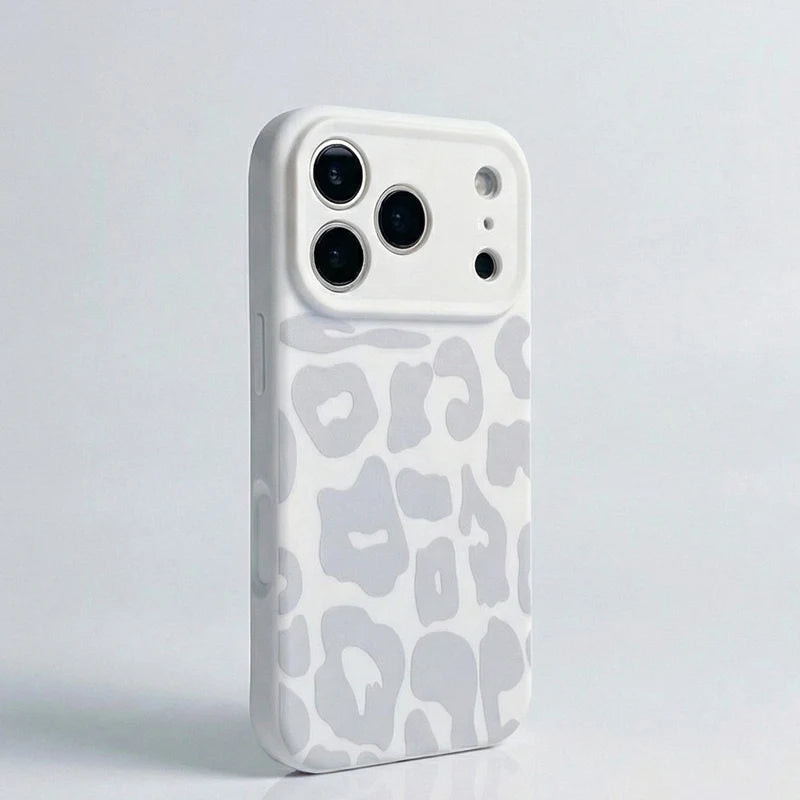Frosted Leopard Print Silicone Case for iPhone 17 Series