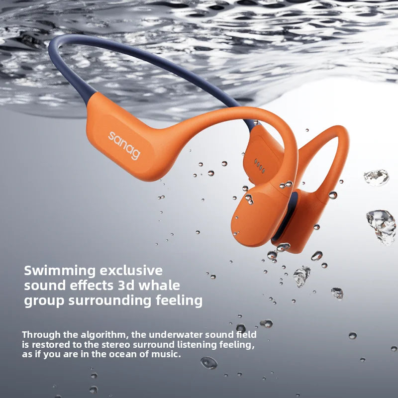 Sanag B77S Waterproof IPX8 Bone Conduction Bluetooth 6.0 Earphones