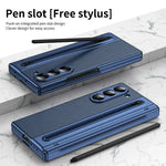 Shockproof Leather Case with Film, Pen Slot and Hinge Protection for Samsung Galaxy Z Fold 6