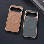 Plating Soft Edge Leather Magnetic Case for Google Pixel 9 Series