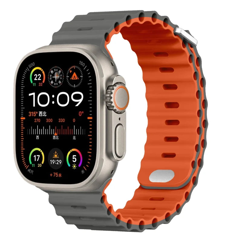 Soft-Touch Ocean Silicone Sport Band for Apple Watch