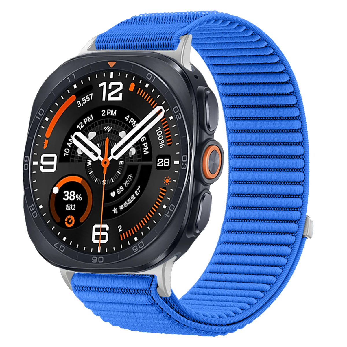 Breathable Ribbed Nylon Watch Strap for Samsung Galaxy Watch Ultra 2