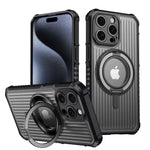 Military Grade Shockproof Armor MagSafe Case with 360° Ring Stand for iPhone 16 Series