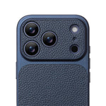 Luxury Lychee Texture Leather Case with Full Camera Protection for iPhone 17 Series