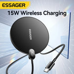 Essager 15W Fast Wireless Charging Pad with LED Display