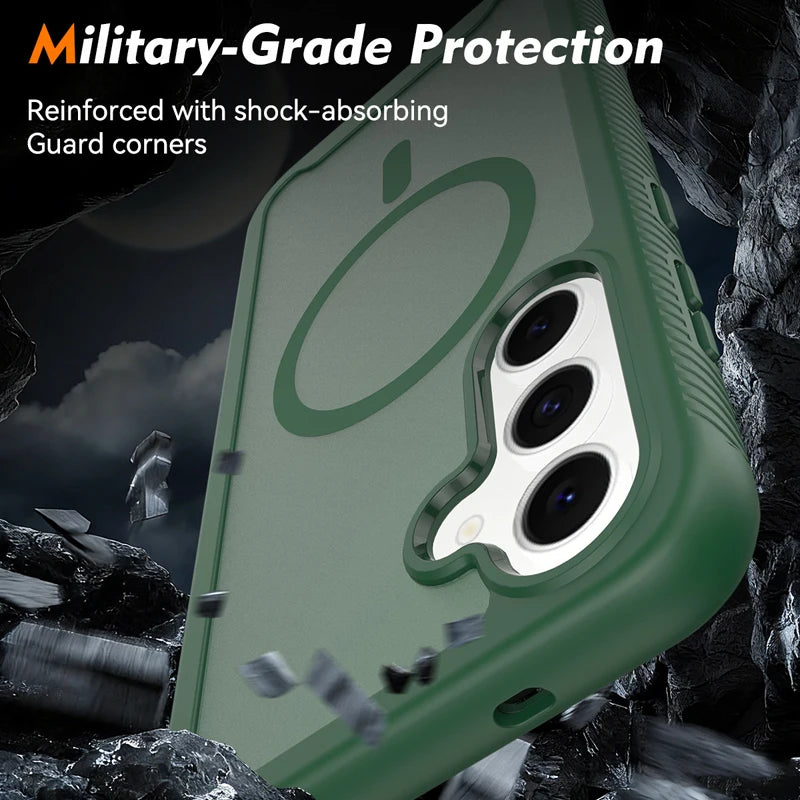 Translucent Magnetic Case with Reinforced Corner Protection for Samsung Galaxy S26 FE